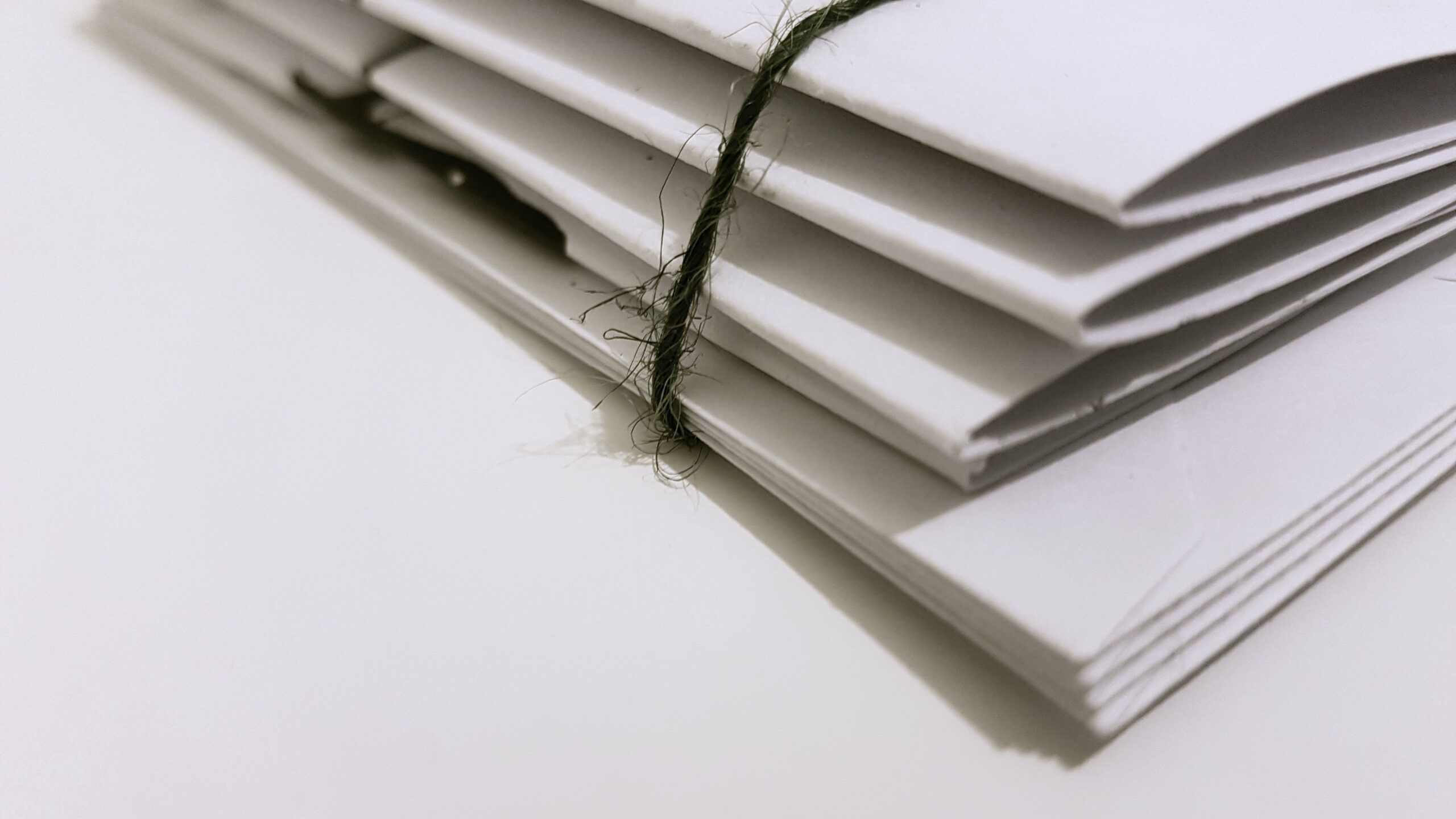 a close-up of a folder on a desk