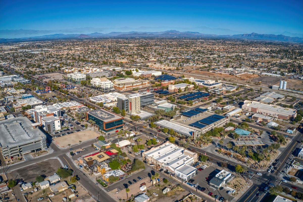 bird-eye view of the city of Chandler